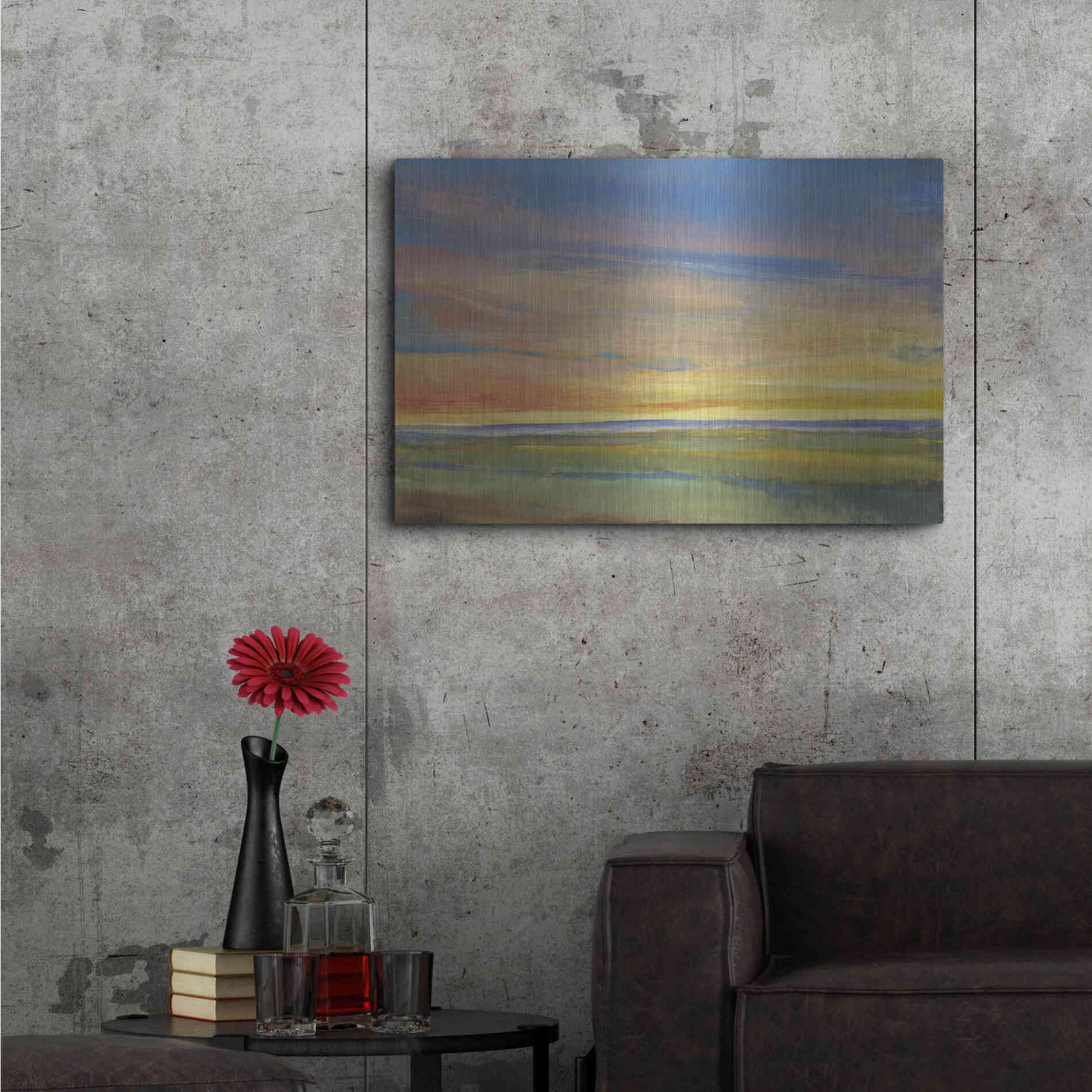 Luxe Metal Art 'Fading Light I' by Tim O'Toole, Metal Wall Art,36x24