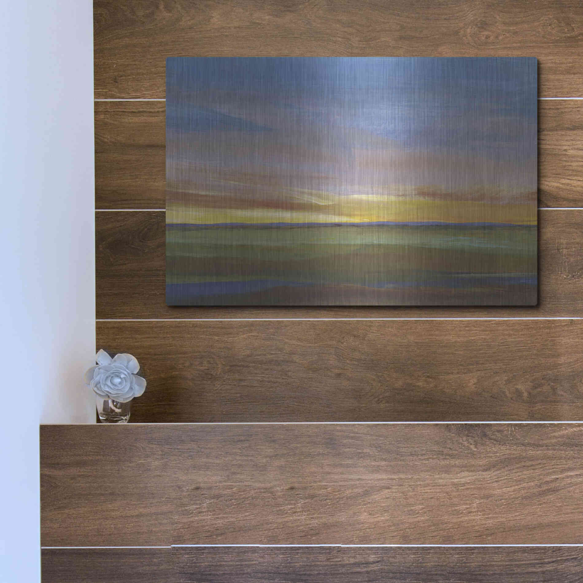 Luxe Metal Art 'Fading Light II' by Tim O'Toole, Metal Wall Art,16x12