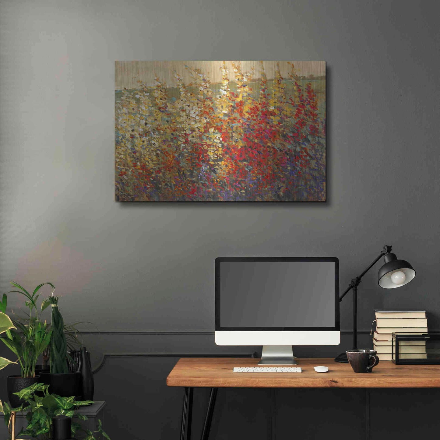 Luxe Metal Art 'Field of Spring Flowers I' by Tim O'Toole, Metal Wall Art,36x24