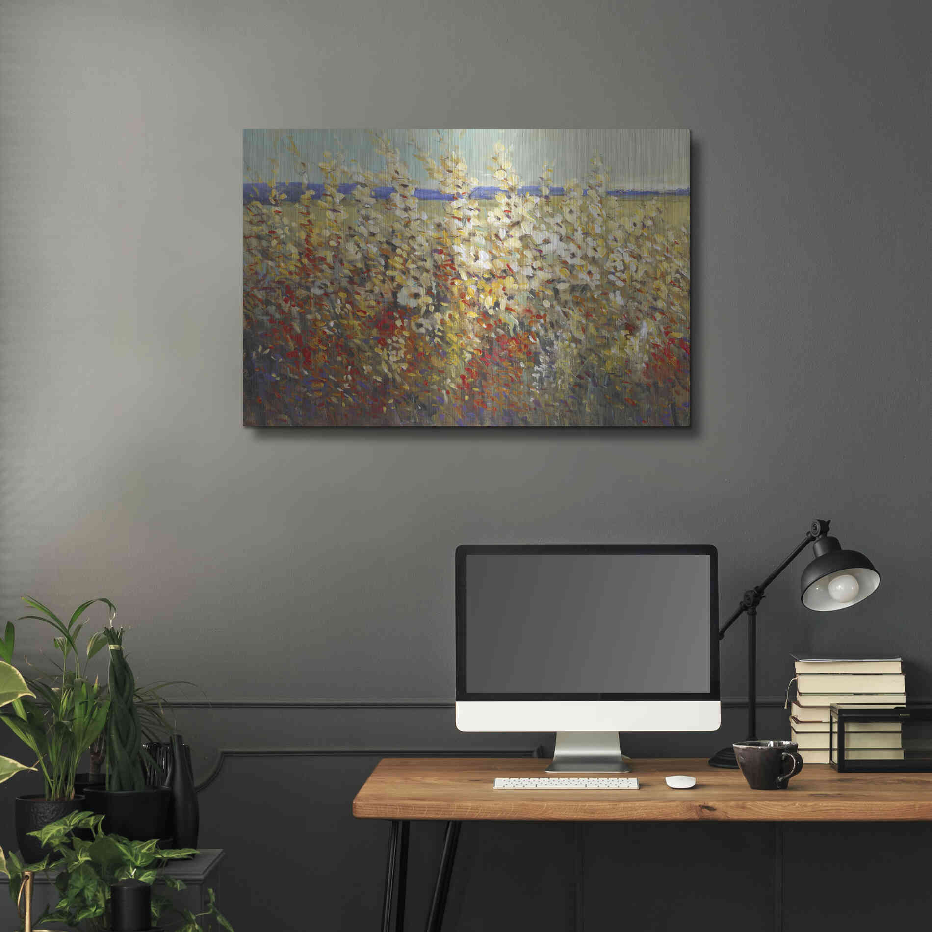 Luxe Metal Art 'Field of Spring Flowers II' by Tim O'Toole, Metal Wall Art,36x24