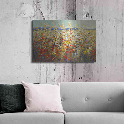 Luxe Metal Art 'Field of Spring Flowers II' by Tim O'Toole, Metal Wall Art,36x24