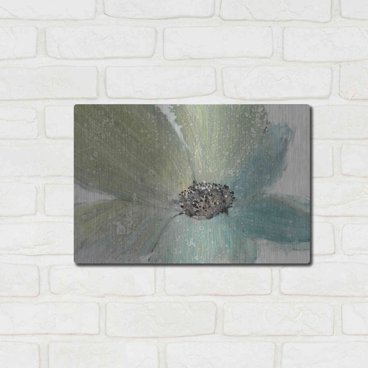 Luxe Metal Art 'Floral Spirit I' by Tim O'Toole, Metal Wall Art,16x12