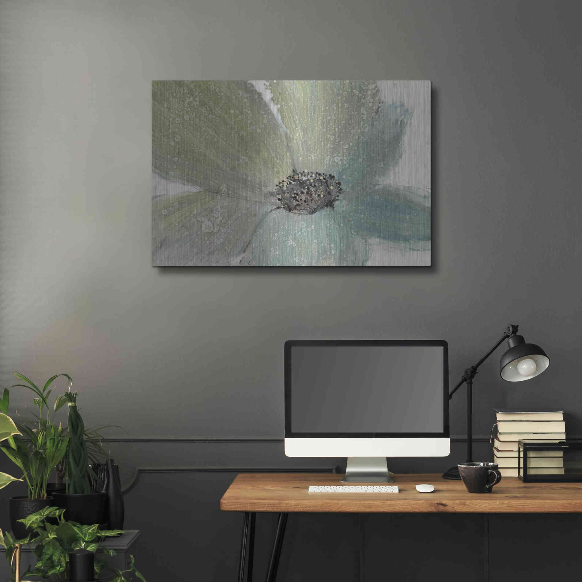 Luxe Metal Art 'Floral Spirit I' by Tim O'Toole, Metal Wall Art,36x24