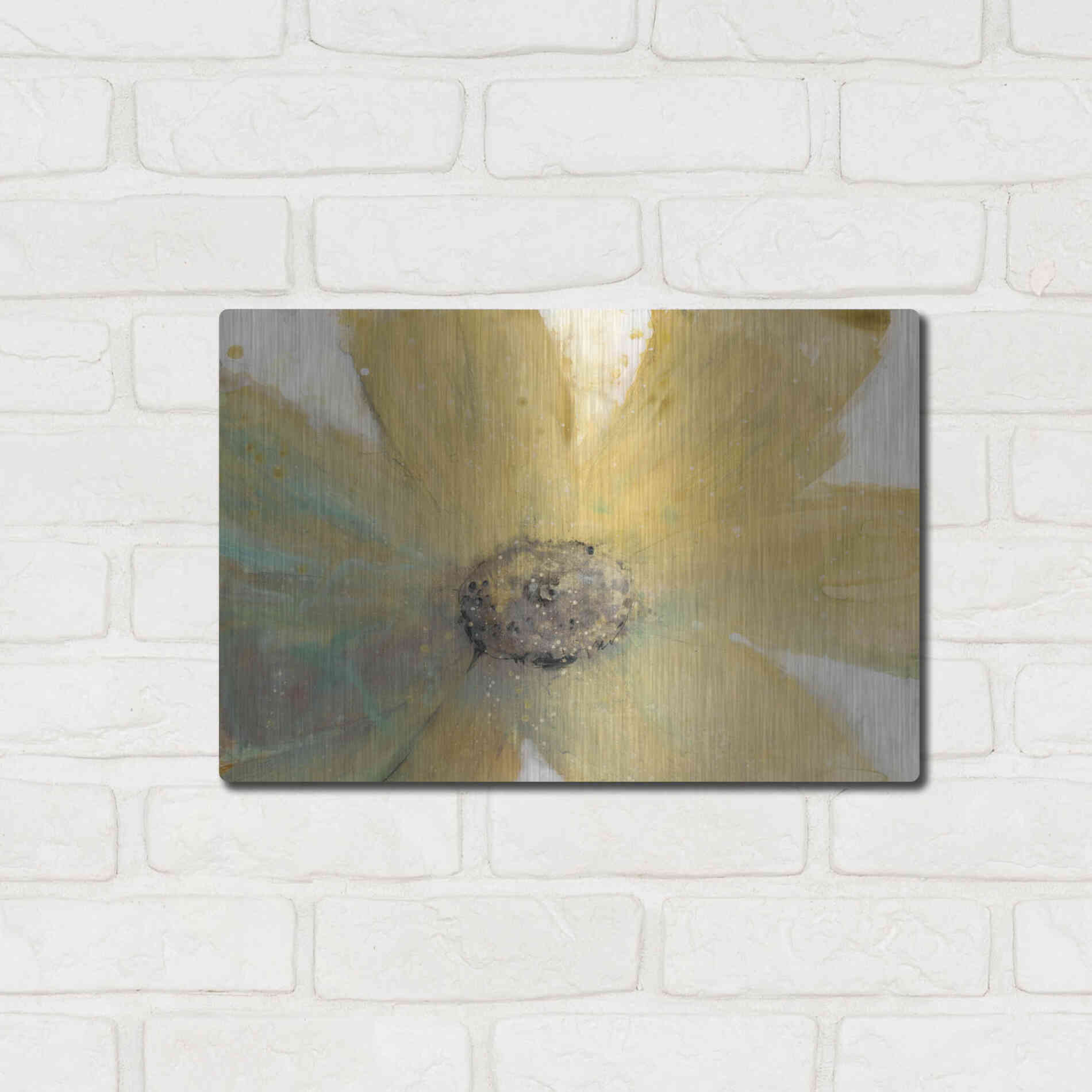 Luxe Metal Art 'Floral Spirit II' by Tim O'Toole, Metal Wall Art,16x12