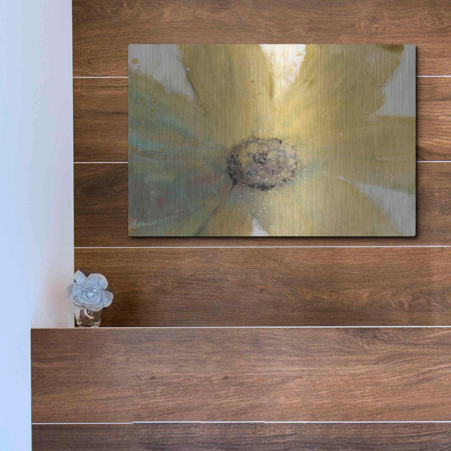 Luxe Metal Art 'Floral Spirit II' by Tim O'Toole, Metal Wall Art,16x12