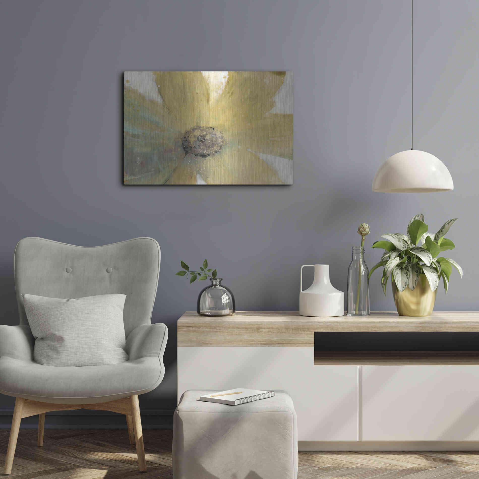 Luxe Metal Art 'Floral Spirit II' by Tim O'Toole, Metal Wall Art,24x16