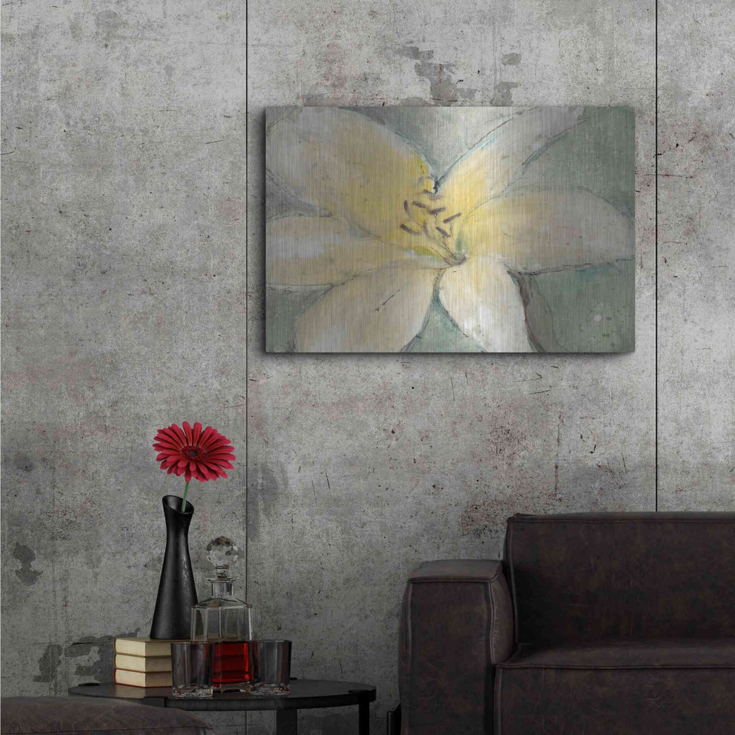 Luxe Metal Art 'Floral Spirit III' by Tim O'Toole, Metal Wall Art,36x24