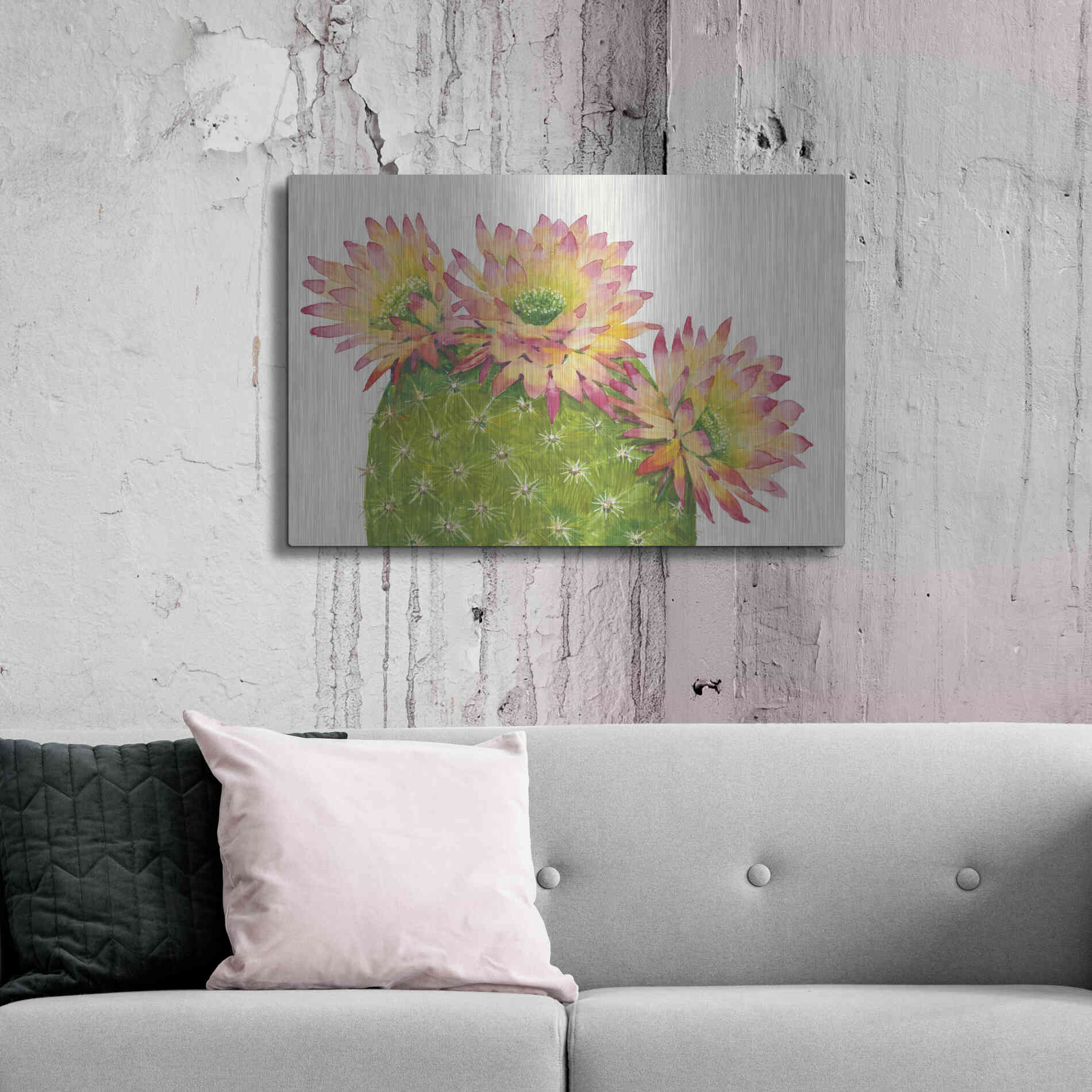 Luxe Metal Art 'Desert Blossoms I' by Tim O'Toole, Metal Wall Art,36x24