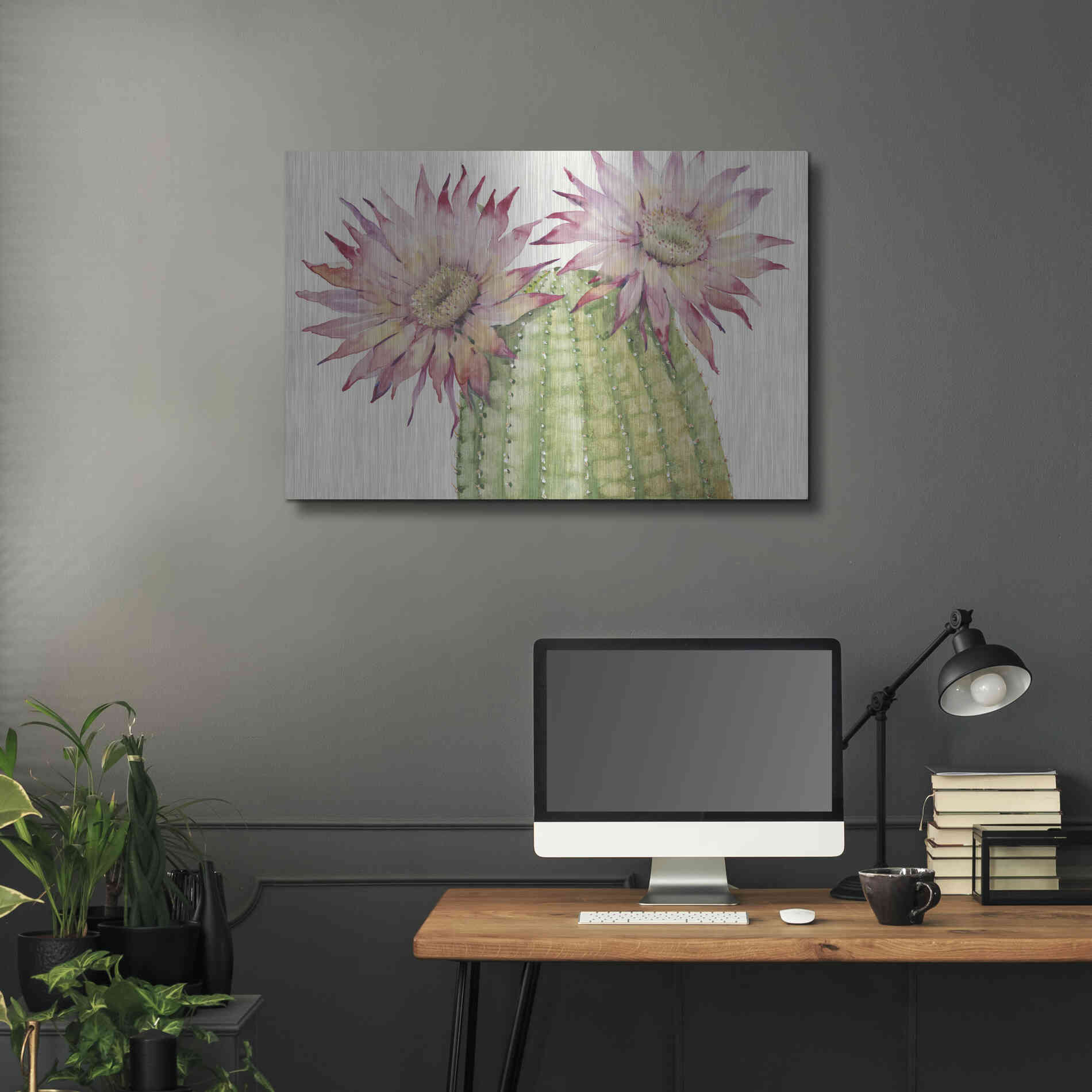 Luxe Metal Art 'Desert Blossoms II' by Tim O'Toole, Metal Wall Art,36x24