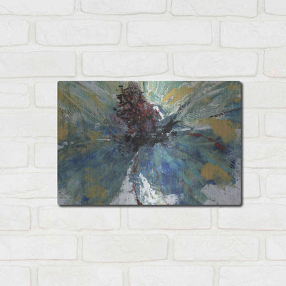 Luxe Metal Art 'Blue Splash I' by Tim O'Toole, Metal Wall Art,16x12