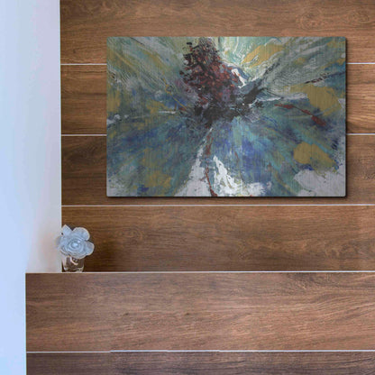 Luxe Metal Art 'Blue Splash I' by Tim O'Toole, Metal Wall Art,16x12