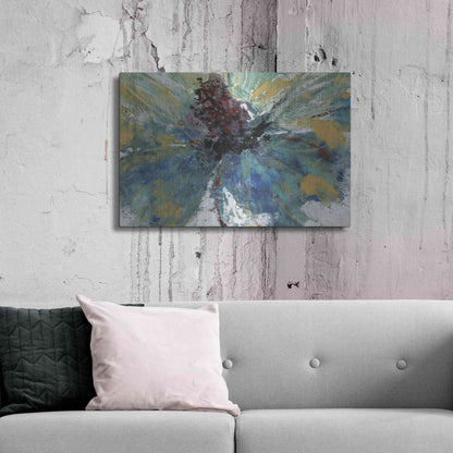 Luxe Metal Art 'Blue Splash I' by Tim O'Toole, Metal Wall Art,36x24