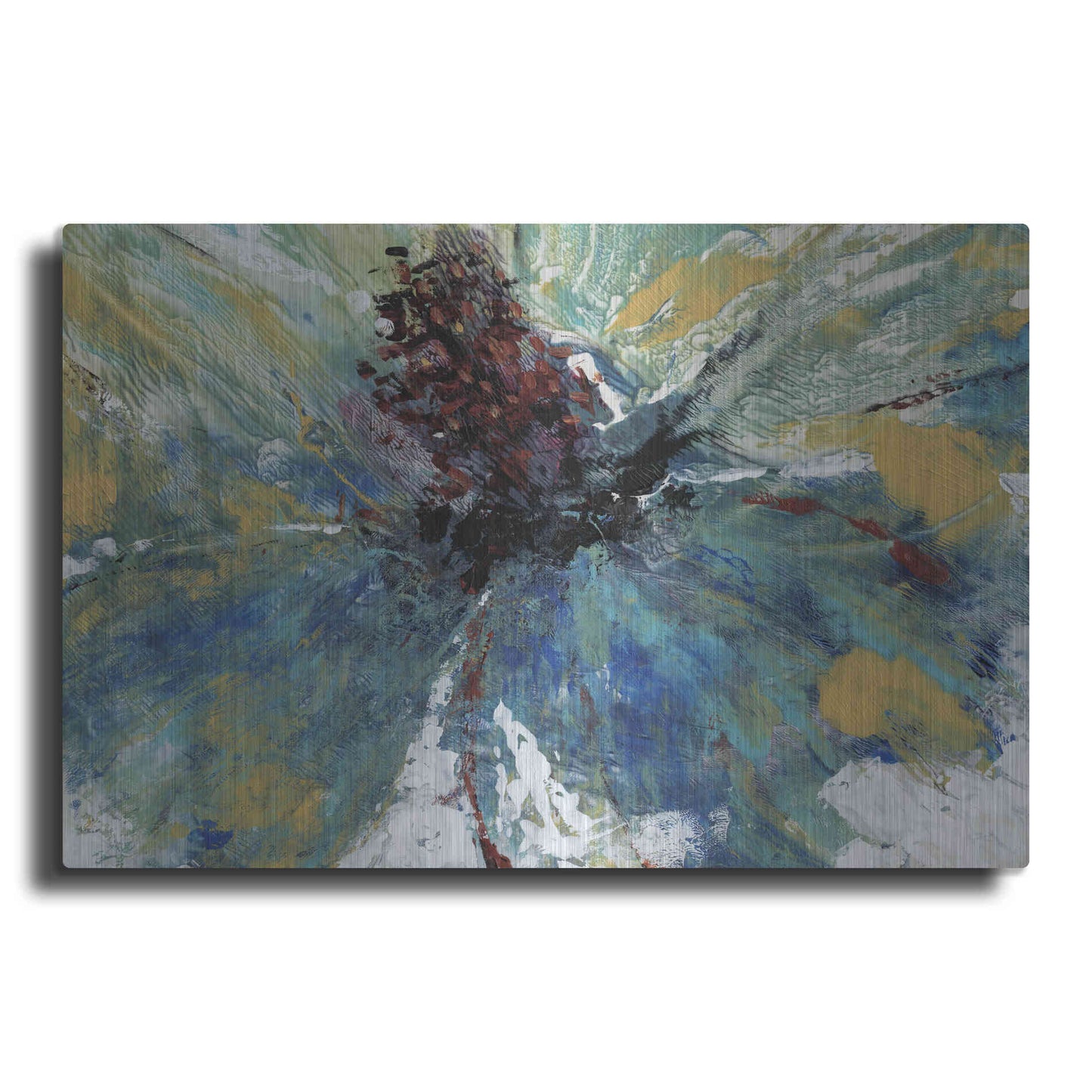 Luxe Metal Art 'Blue Splash I' by Tim O'Toole, Metal Wall Art