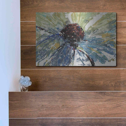 Luxe Metal Art 'Blue Splash II' by Tim O'Toole, Metal Wall Art,16x12