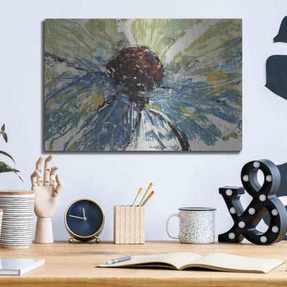 Luxe Metal Art 'Blue Splash II' by Tim O'Toole, Metal Wall Art,16x12