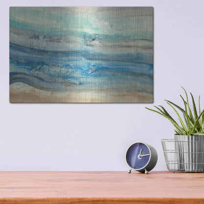 Luxe Metal Art 'Ocean Waves' by Albena Hristova, Metal Wall Art,16x12