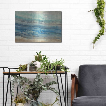 Luxe Metal Art 'Ocean Waves' by Albena Hristova, Metal Wall Art,16x12