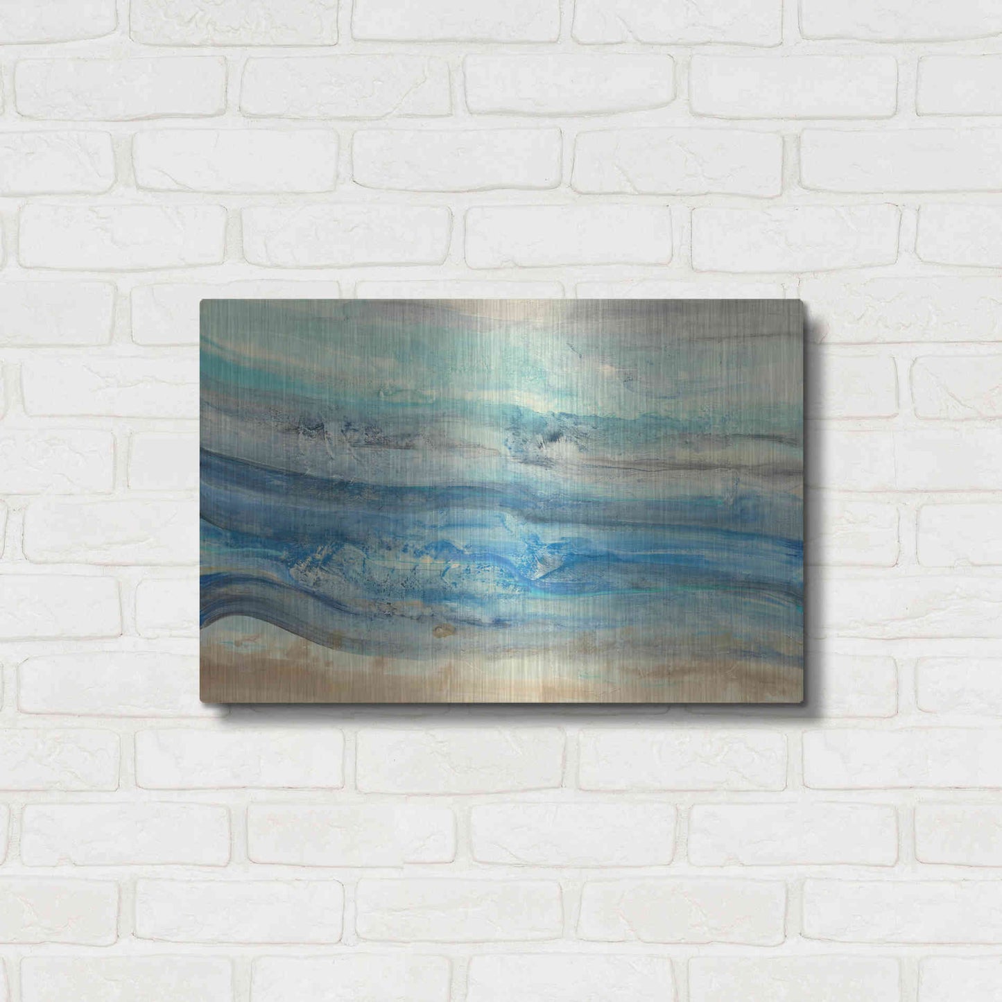 Luxe Metal Art 'Ocean Waves' by Albena Hristova, Metal Wall Art,24x16