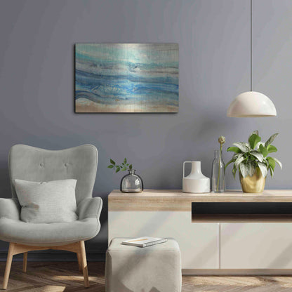 Luxe Metal Art 'Ocean Waves' by Albena Hristova, Metal Wall Art,24x16