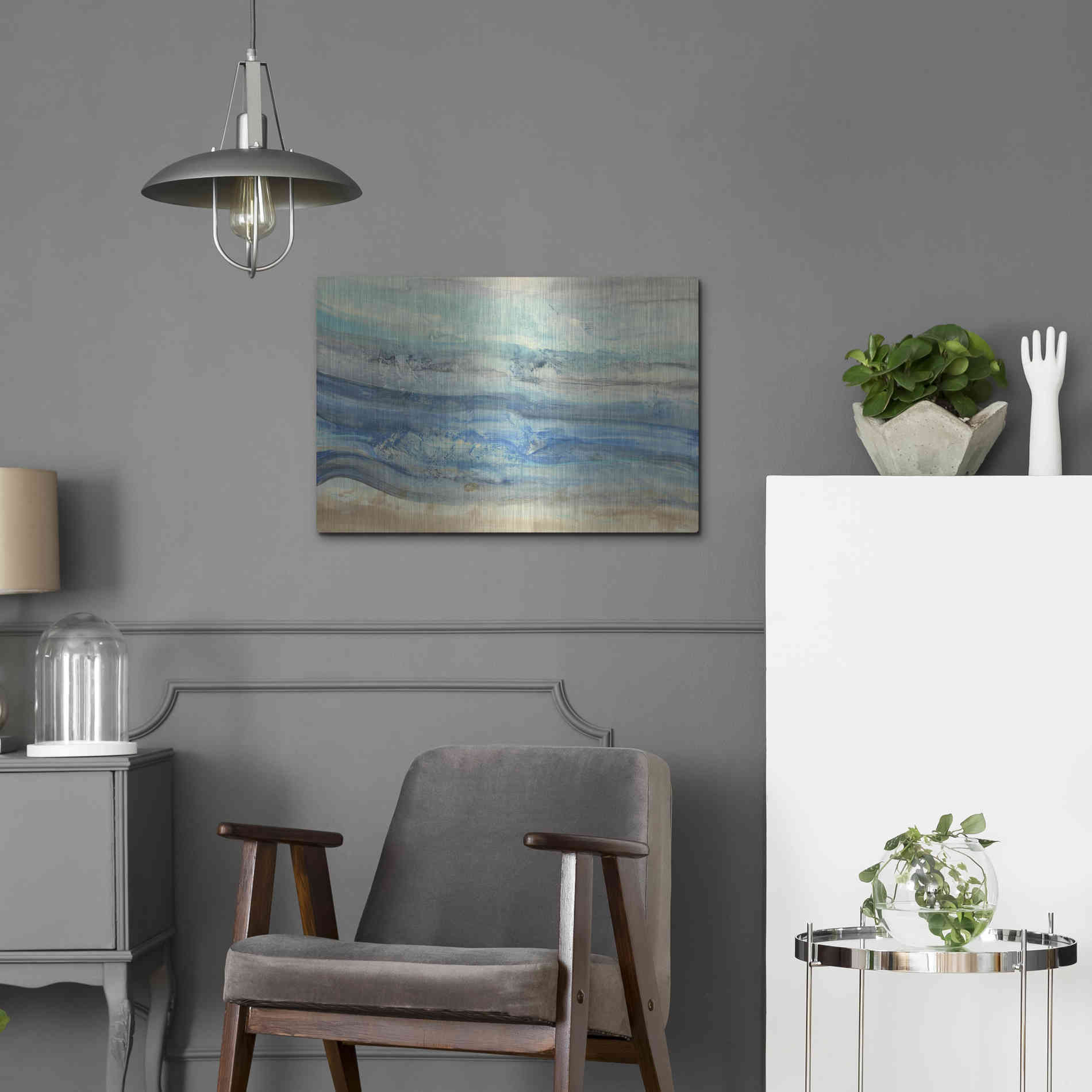 Luxe Metal Art 'Ocean Waves' by Albena Hristova, Metal Wall Art,24x16