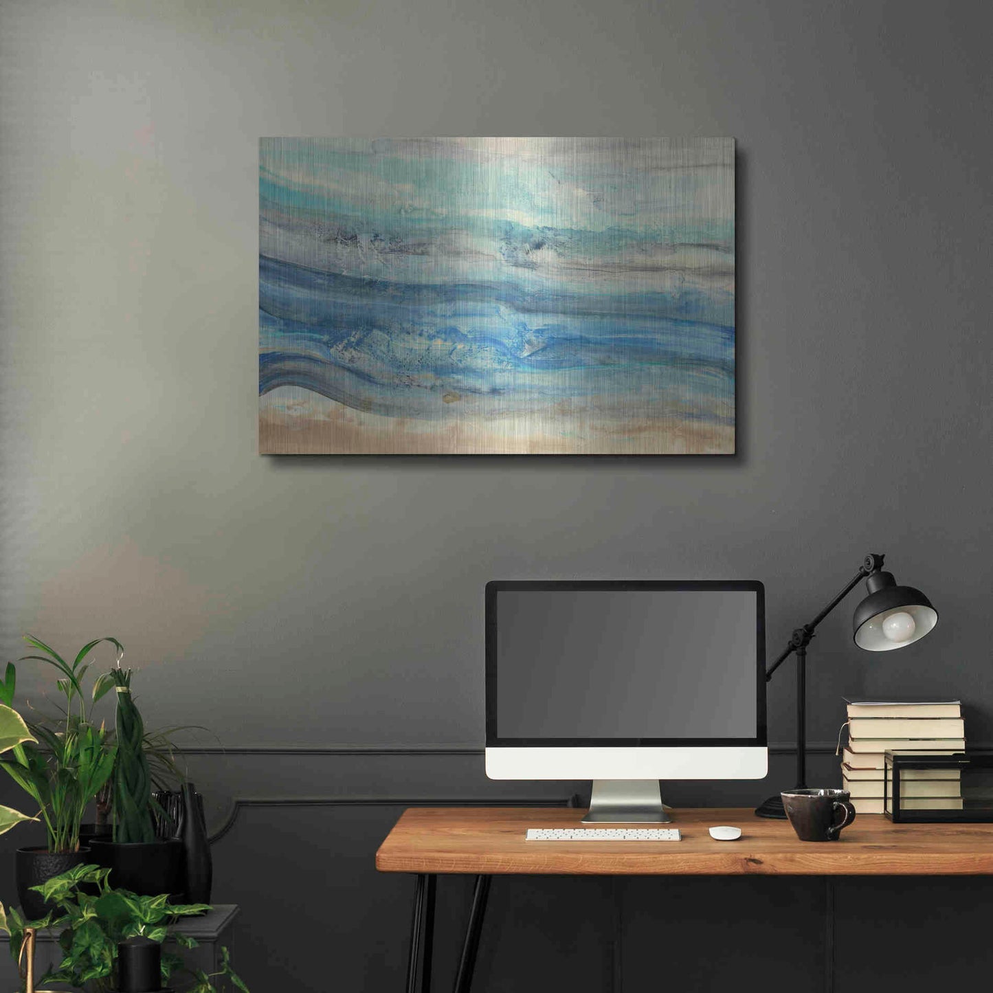 Luxe Metal Art 'Ocean Waves' by Albena Hristova, Metal Wall Art,36x24
