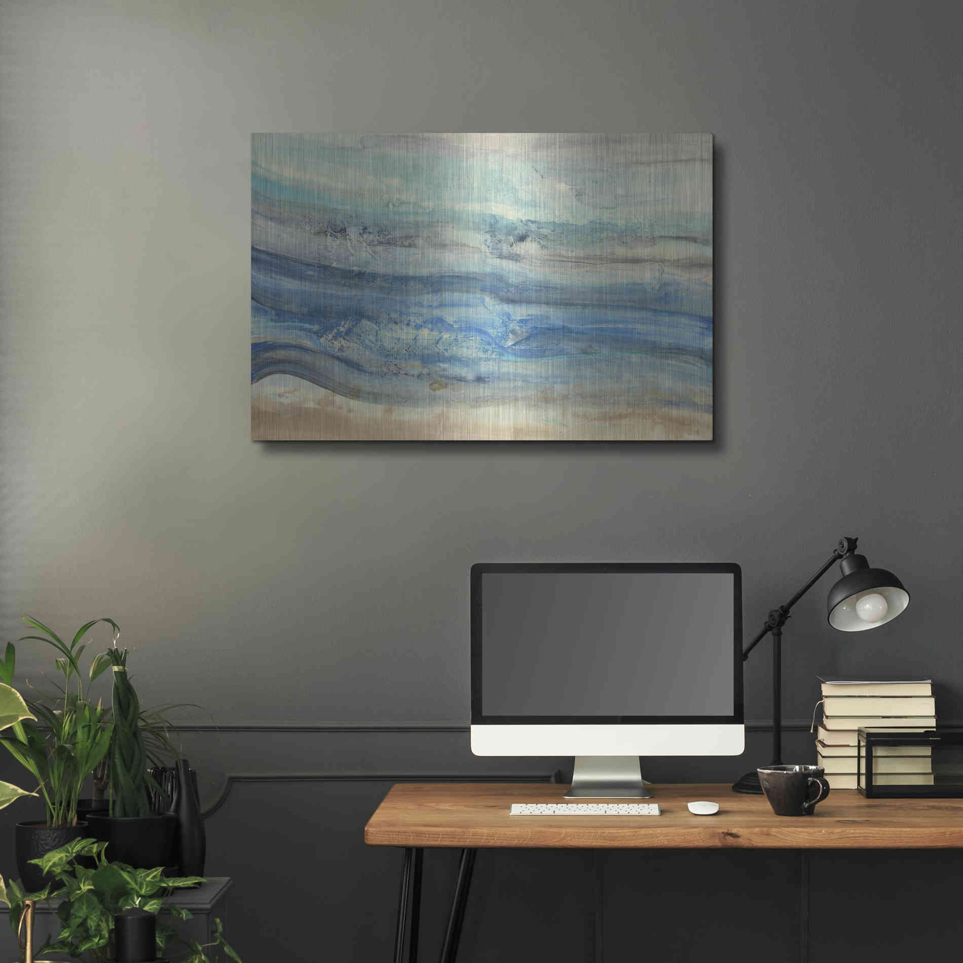 Luxe Metal Art 'Ocean Waves' by Albena Hristova, Metal Wall Art,36x24