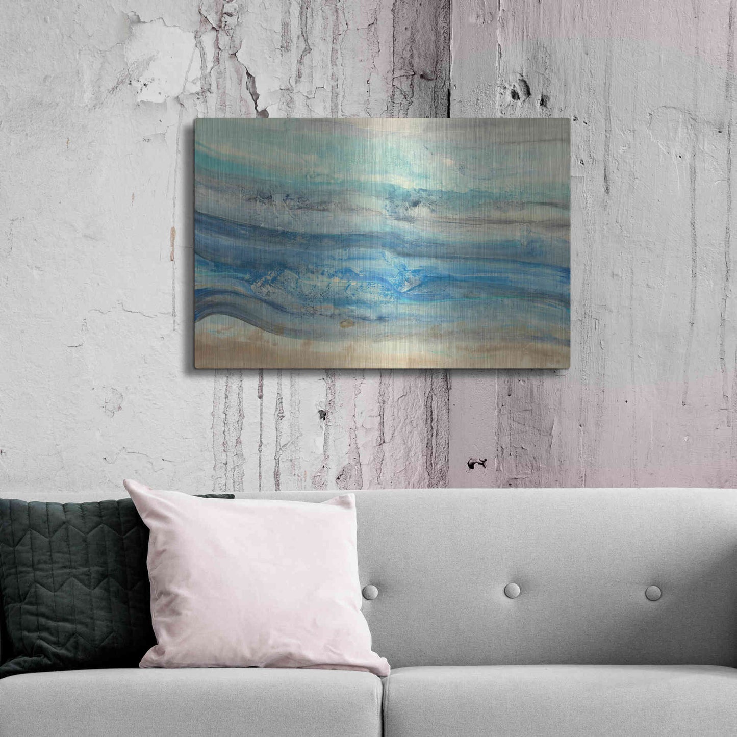 Luxe Metal Art 'Ocean Waves' by Albena Hristova, Metal Wall Art,36x24