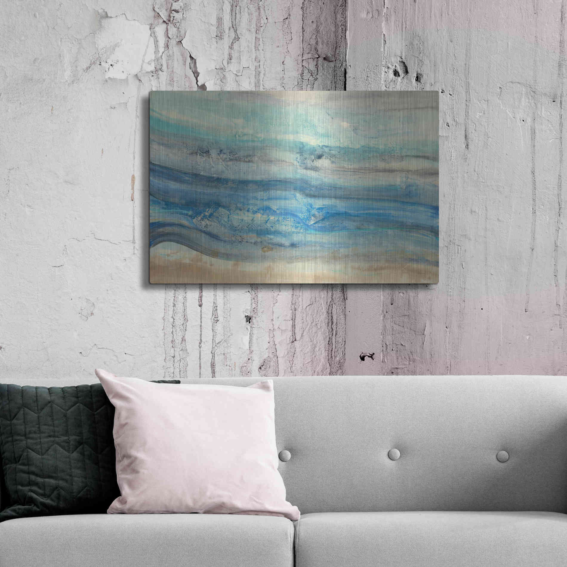 Luxe Metal Art 'Ocean Waves' by Albena Hristova, Metal Wall Art,36x24