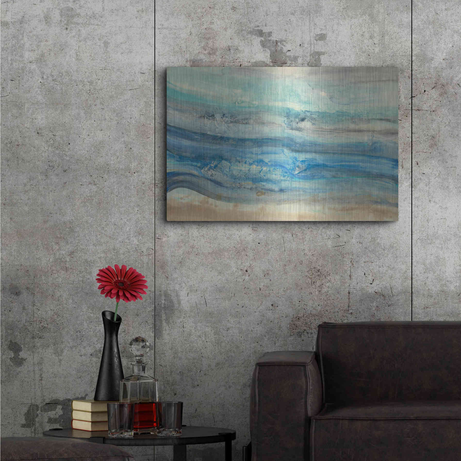 Luxe Metal Art 'Ocean Waves' by Albena Hristova, Metal Wall Art,36x24