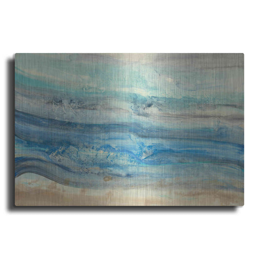 Luxe Metal Art 'Ocean Waves' by Albena Hristova, Metal Wall Art