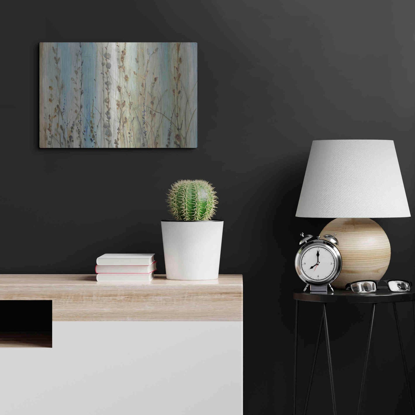Luxe Metal Art 'Ombre Floral I' by Tim O'Toole, Metal Wall Art,24x16