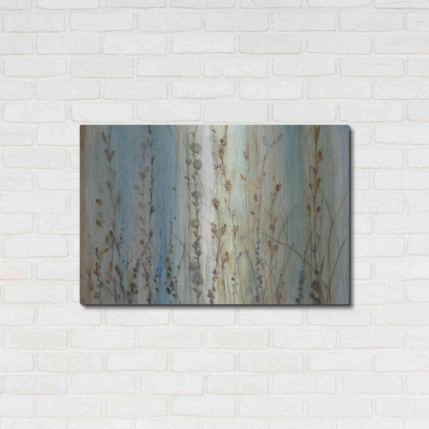 Luxe Metal Art 'Ombre Floral I' by Tim O'Toole, Metal Wall Art,36x24