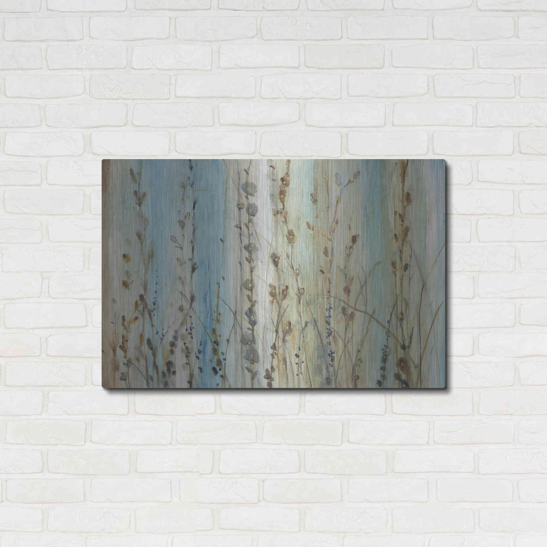 Luxe Metal Art 'Ombre Floral I' by Tim O'Toole, Metal Wall Art,36x24