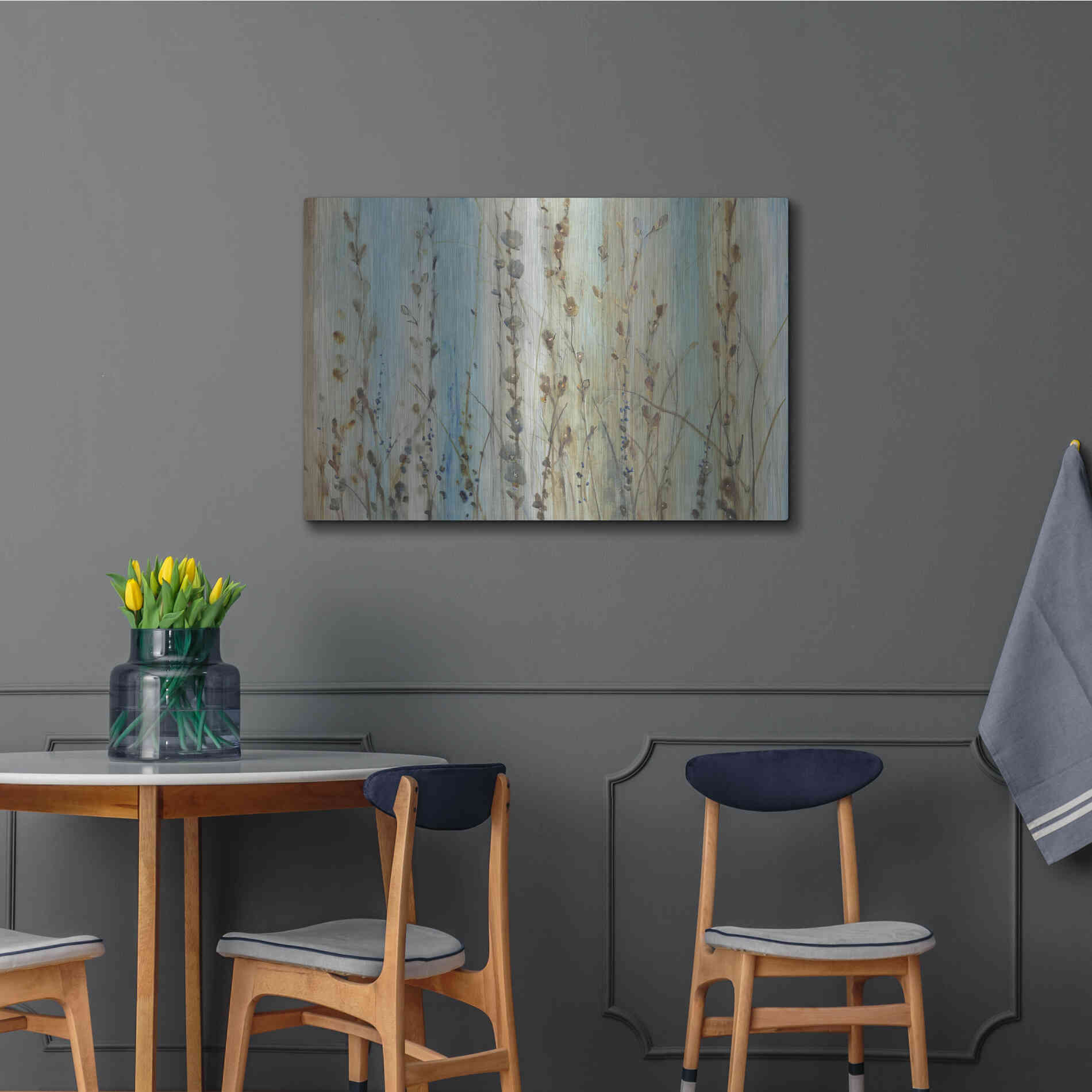 Luxe Metal Art 'Ombre Floral I' by Tim O'Toole, Metal Wall Art,36x24