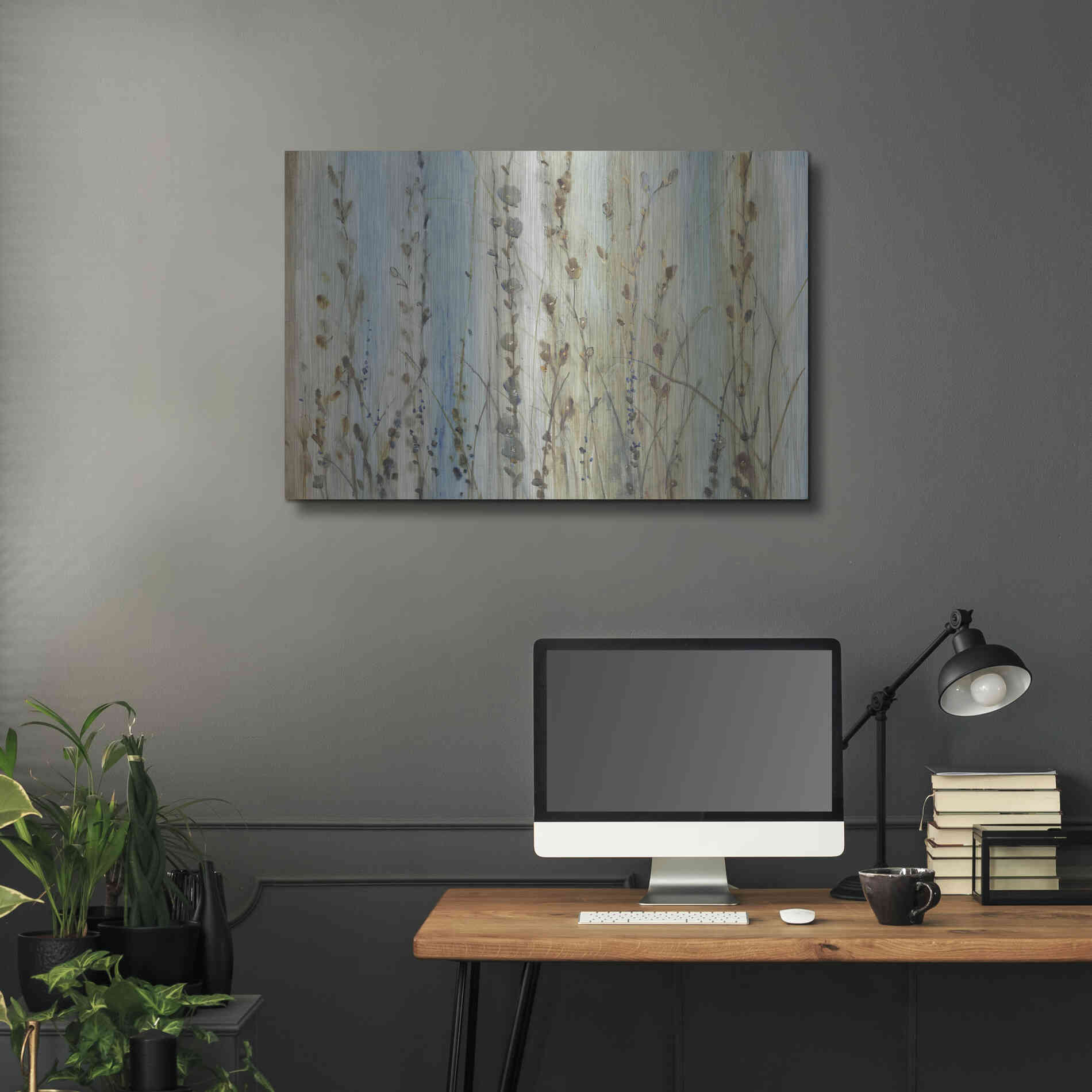Luxe Metal Art 'Ombre Floral I' by Tim O'Toole, Metal Wall Art,36x24
