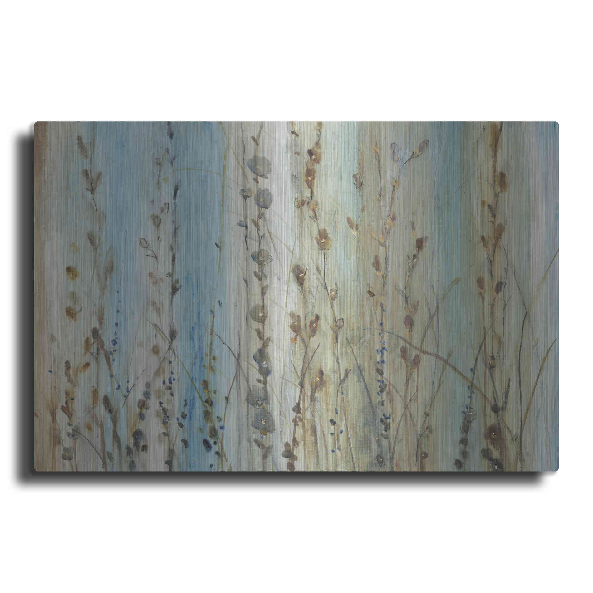 Luxe Metal Art 'Ombre Floral I' by Tim O'Toole, Metal Wall Art