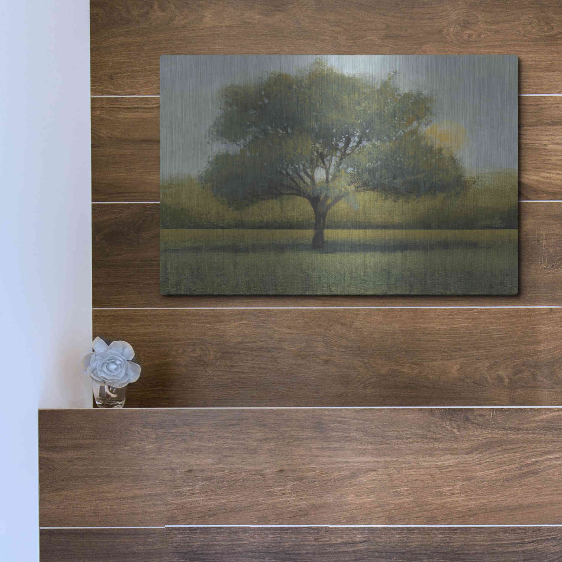 Luxe Metal Art 'Sunrise I' by Tim O'Toole, Metal Wall Art,16x12