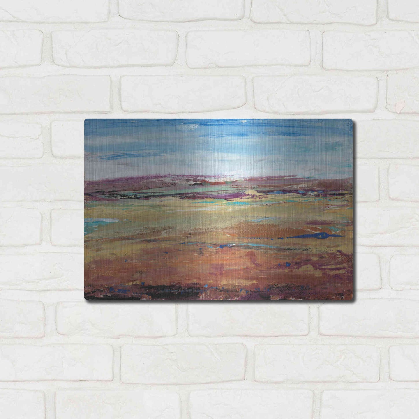 Luxe Metal Art 'Terra Vista I' by Tim O'Toole, Metal Wall Art,16x12