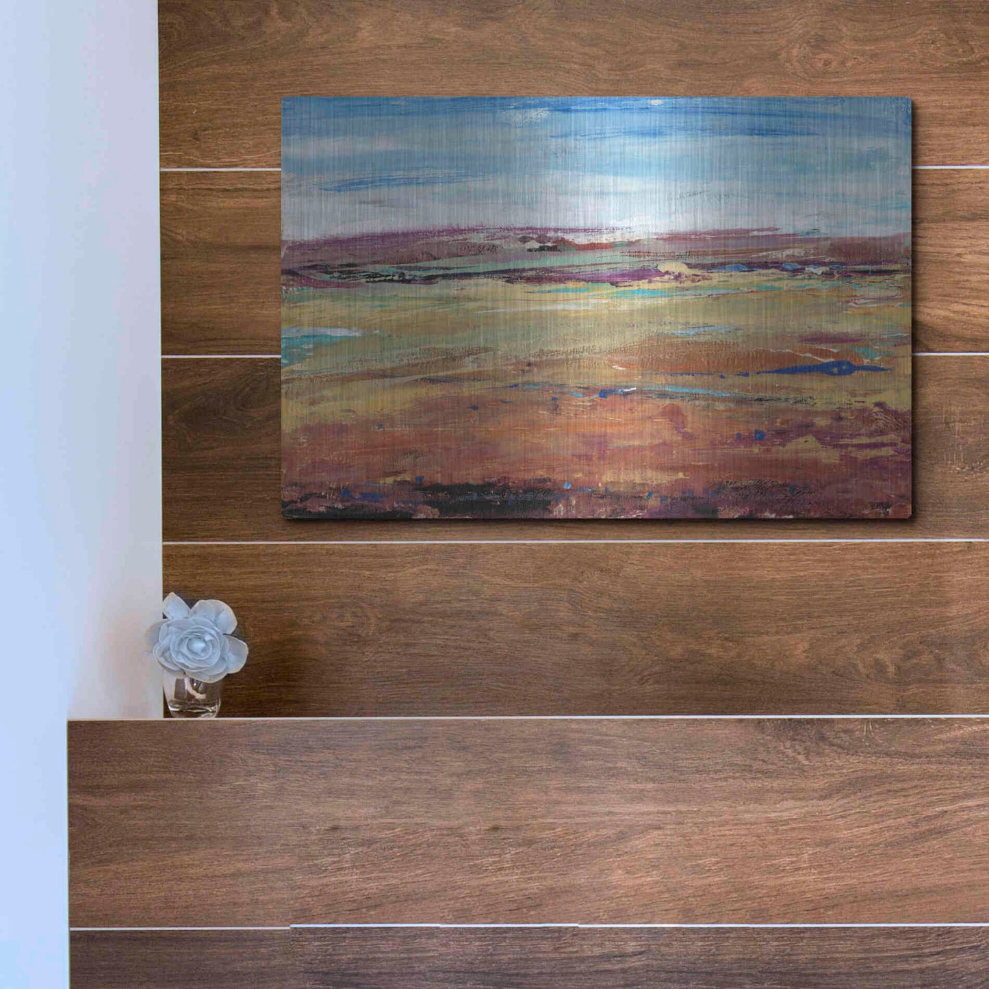 Luxe Metal Art 'Terra Vista I' by Tim O'Toole, Metal Wall Art,16x12