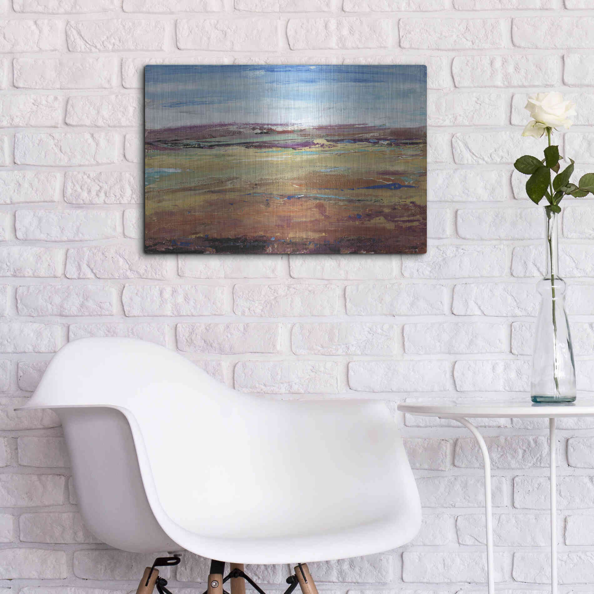 Luxe Metal Art 'Terra Vista I' by Tim O'Toole, Metal Wall Art,24x16