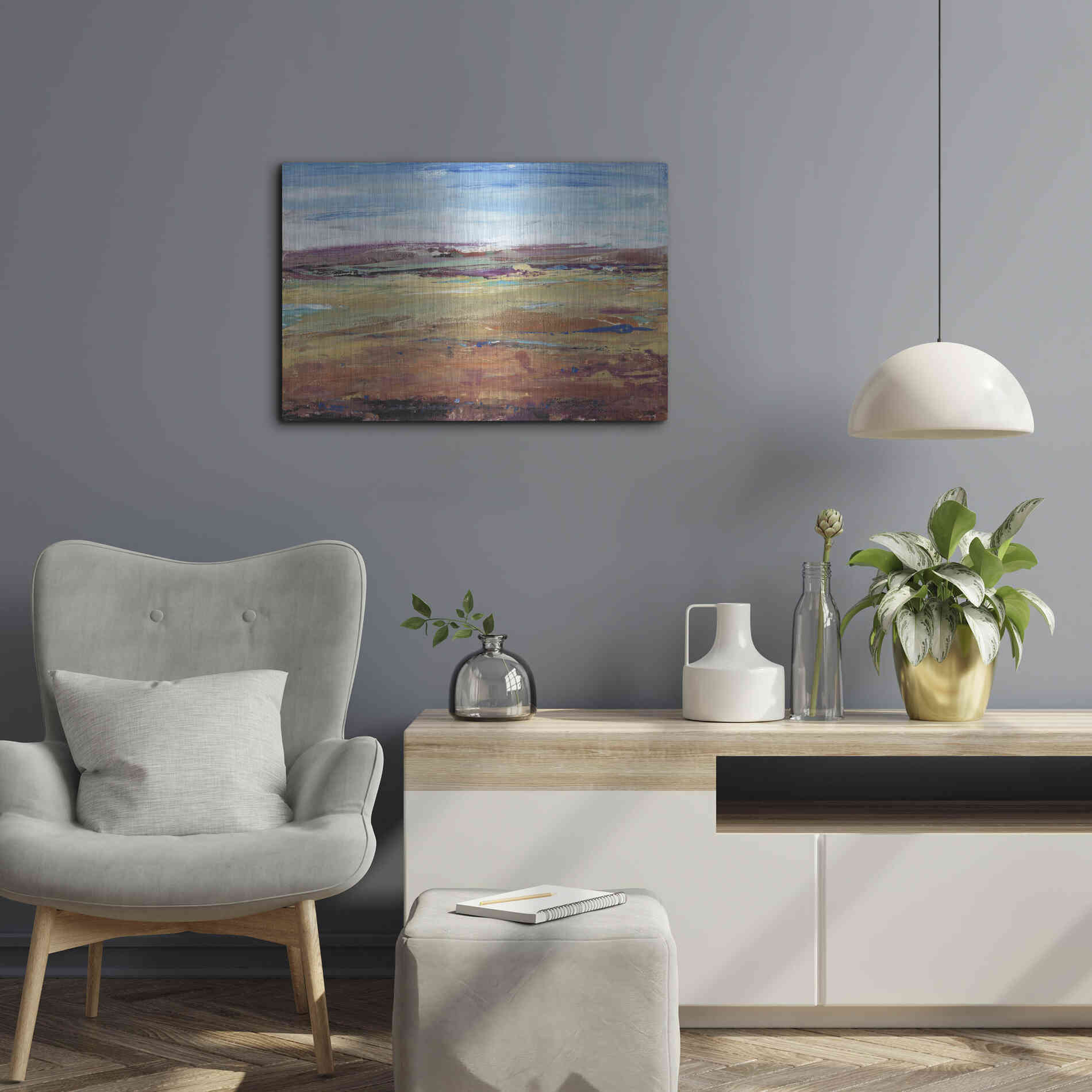 Luxe Metal Art 'Terra Vista I' by Tim O'Toole, Metal Wall Art,24x16