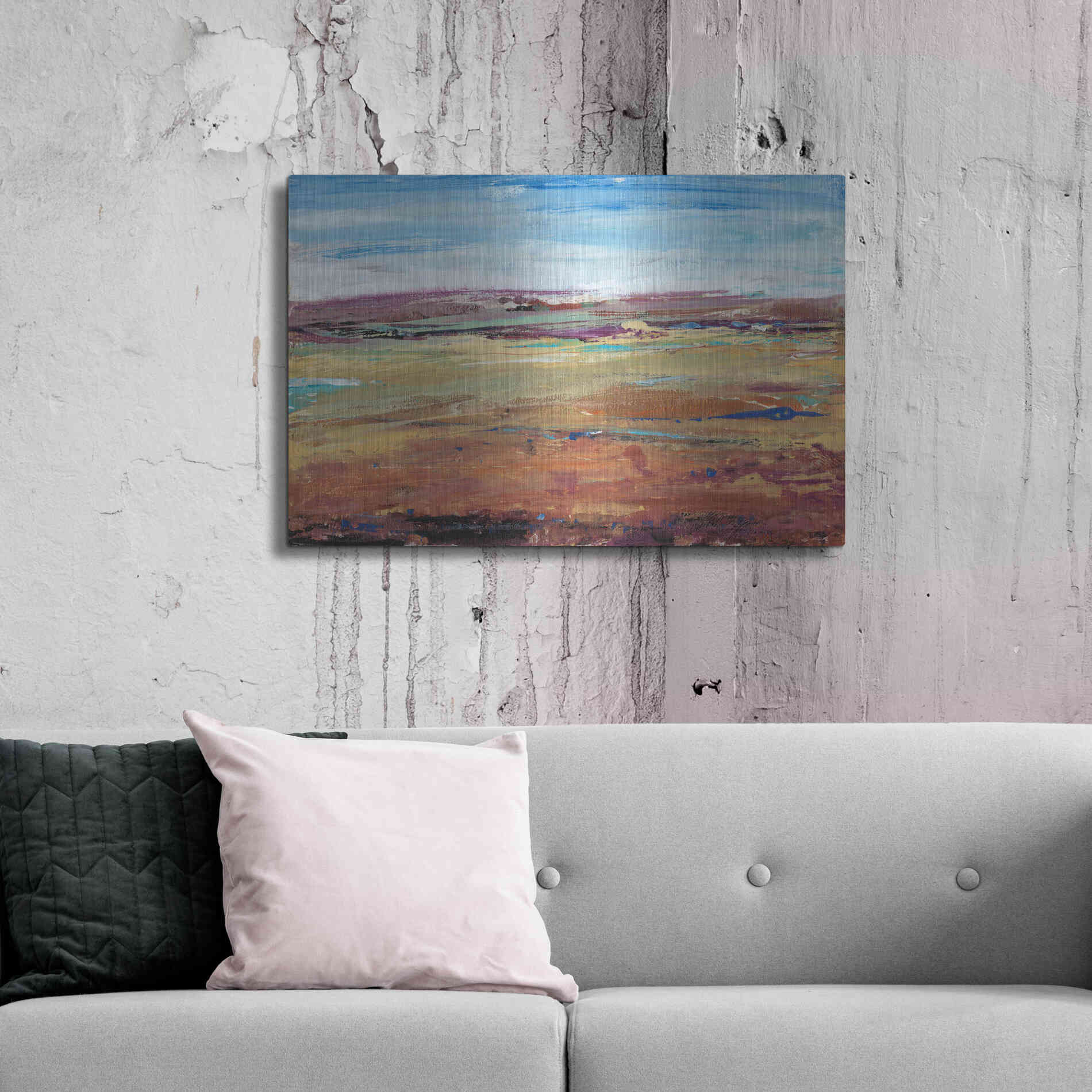 Luxe Metal Art 'Terra Vista I' by Tim O'Toole, Metal Wall Art,36x24