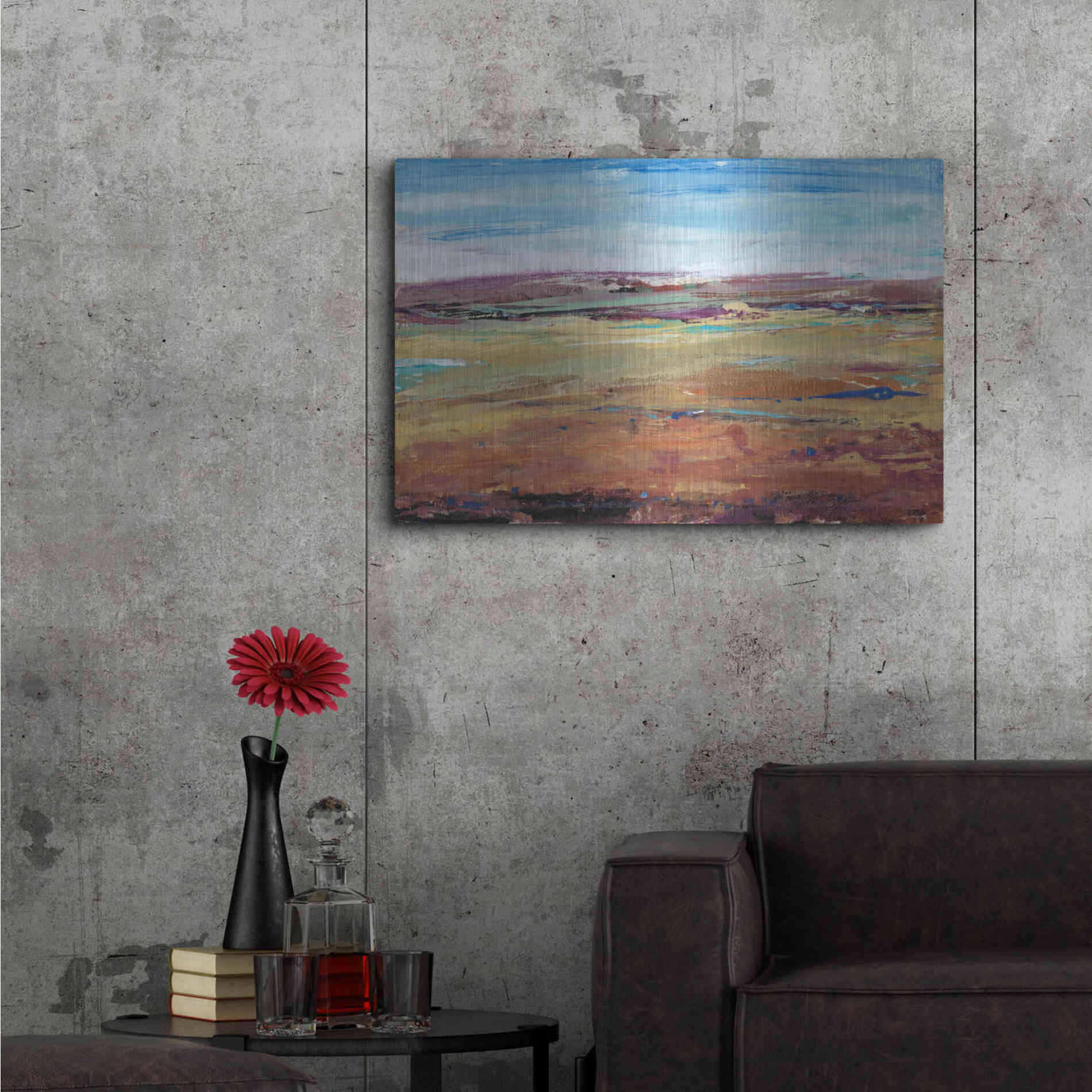 Luxe Metal Art 'Terra Vista I' by Tim O'Toole, Metal Wall Art,36x24