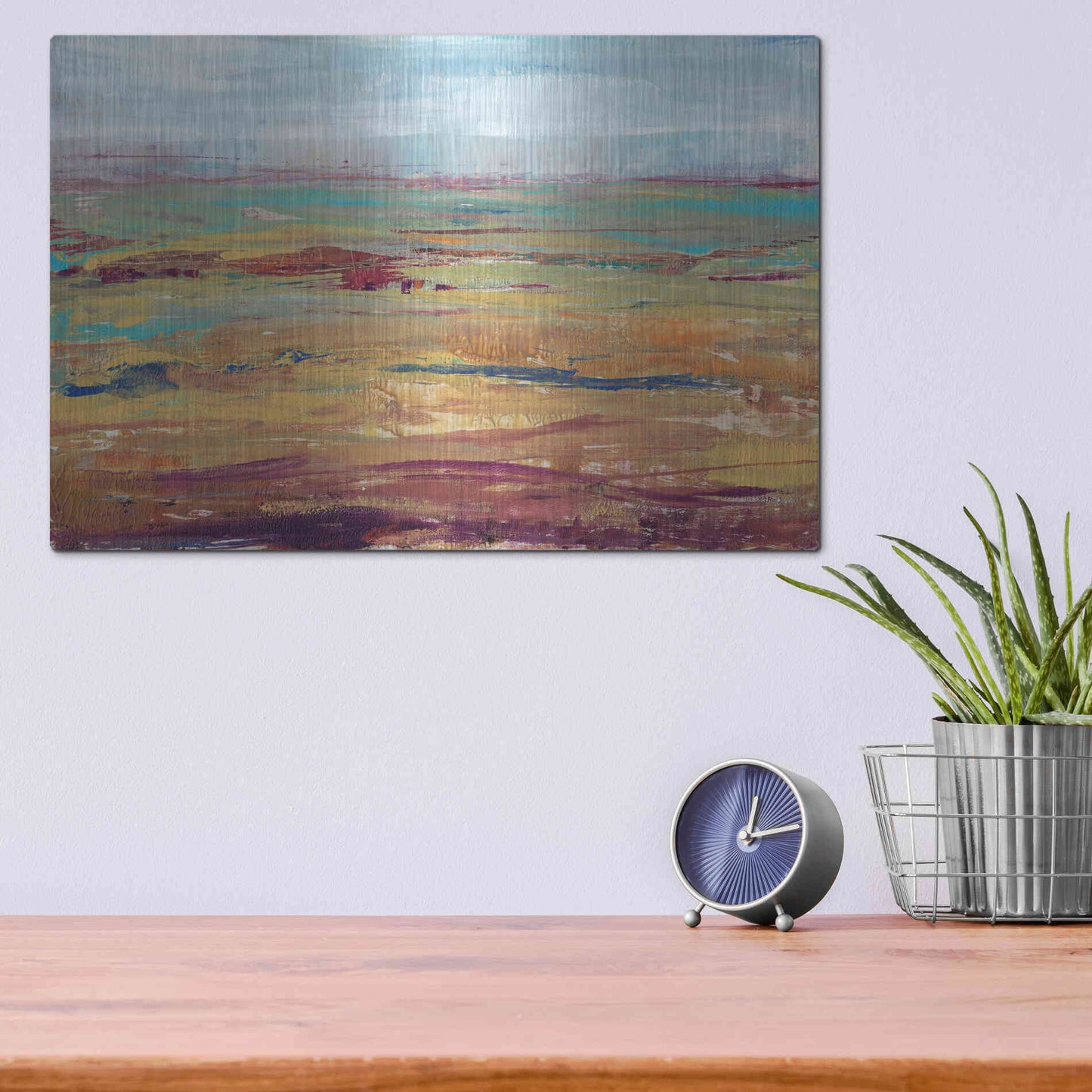 Luxe Metal Art 'Terra Vista II' by Tim O'Toole, Metal Wall Art,16x12