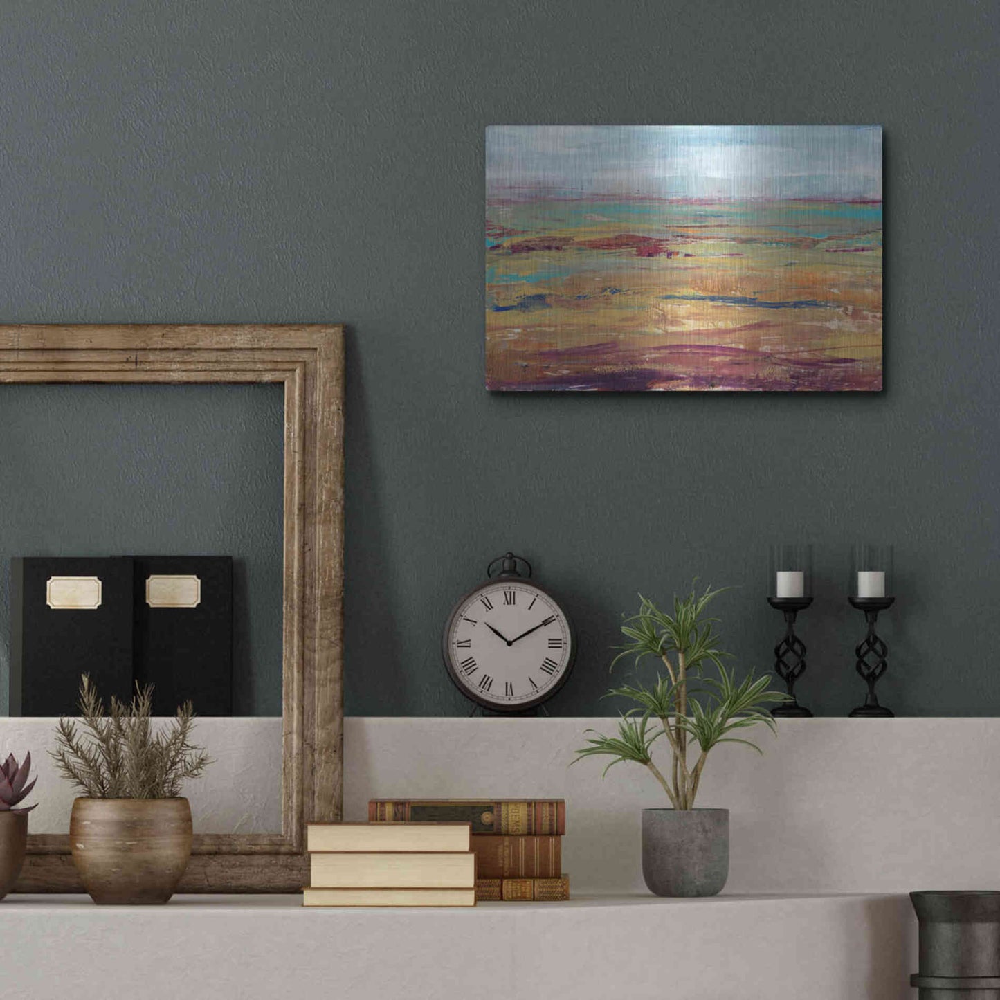 Luxe Metal Art 'Terra Vista II' by Tim O'Toole, Metal Wall Art,16x12