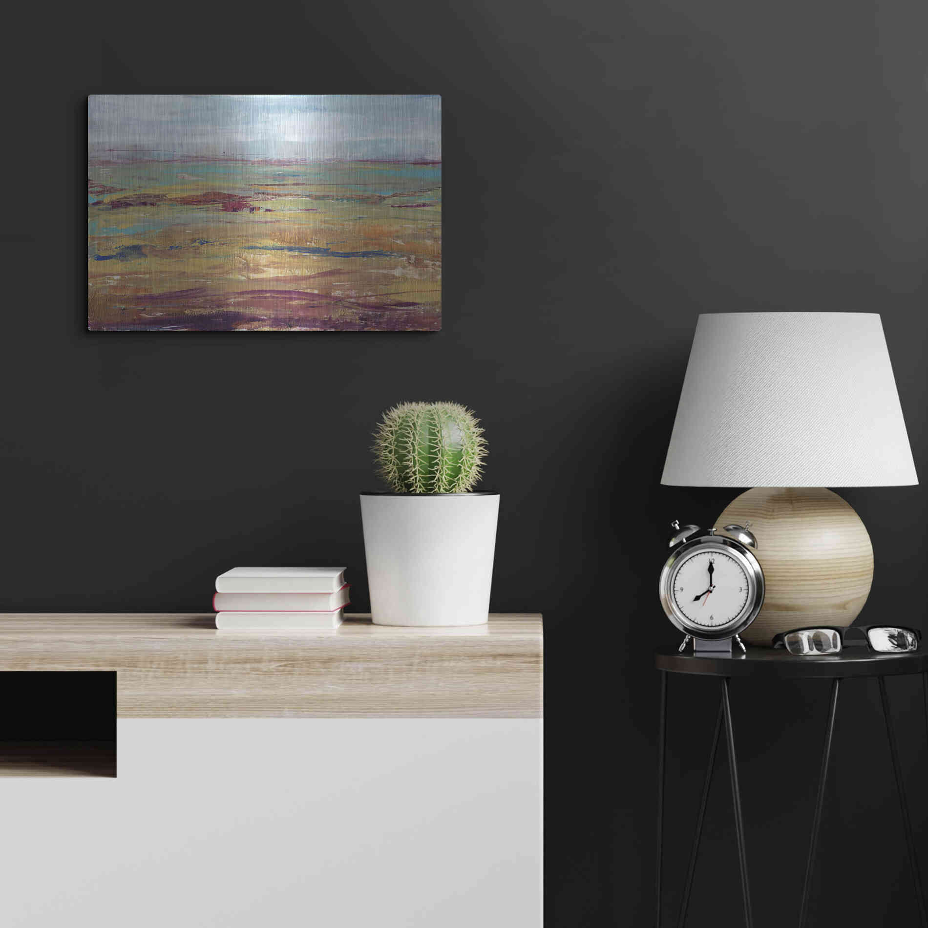 Luxe Metal Art 'Terra Vista II' by Tim O'Toole, Metal Wall Art,24x16