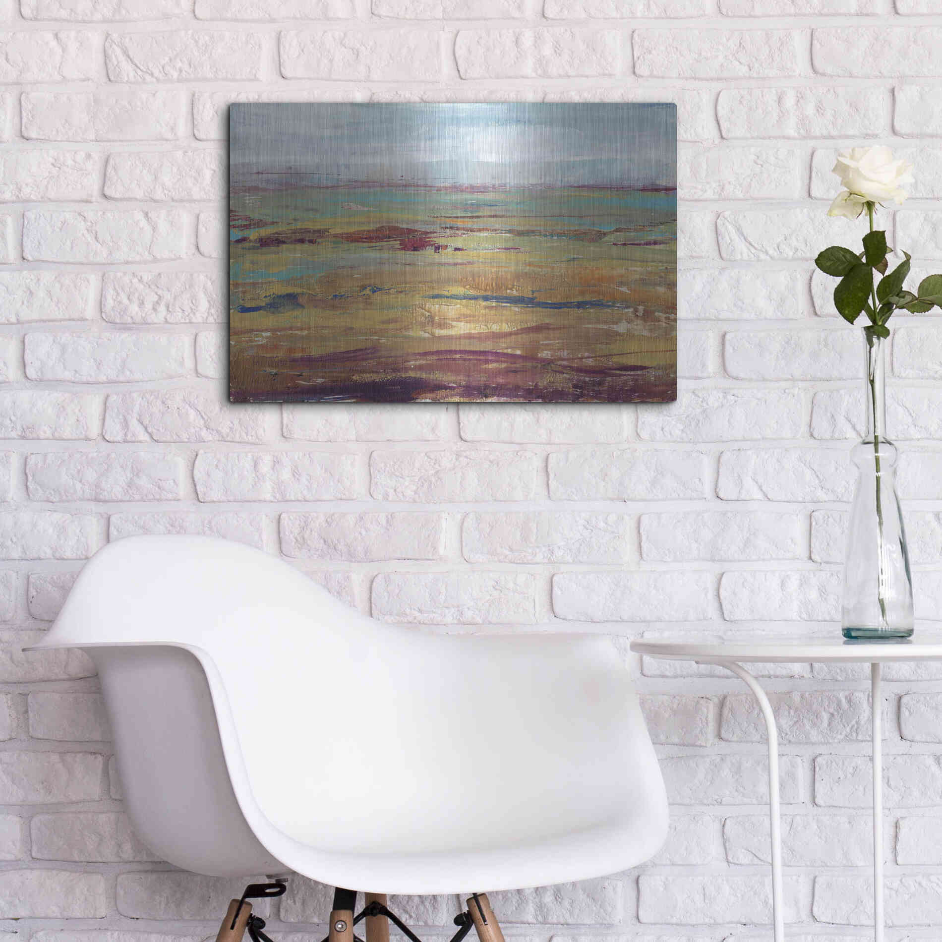 Luxe Metal Art 'Terra Vista II' by Tim O'Toole, Metal Wall Art,24x16