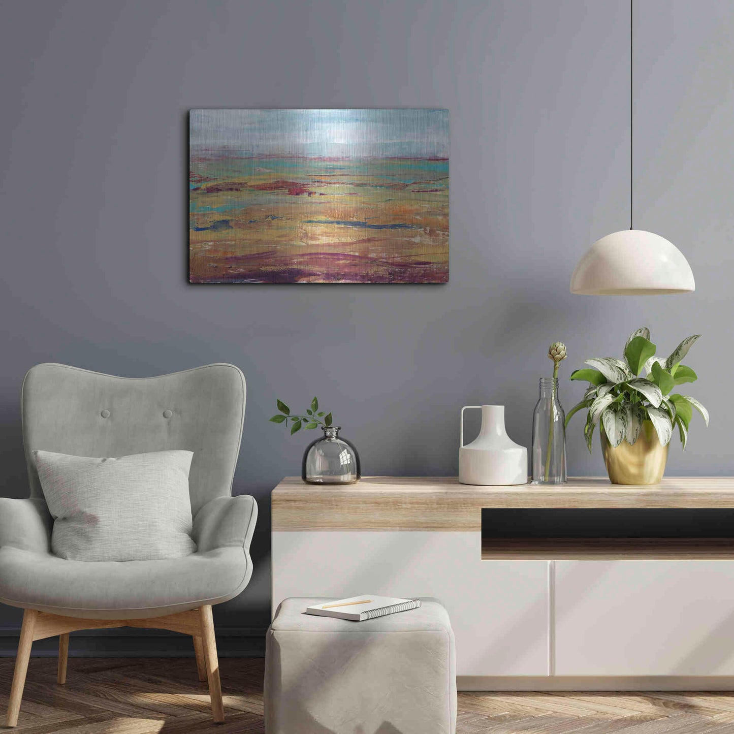 Luxe Metal Art 'Terra Vista II' by Tim O'Toole, Metal Wall Art,24x16
