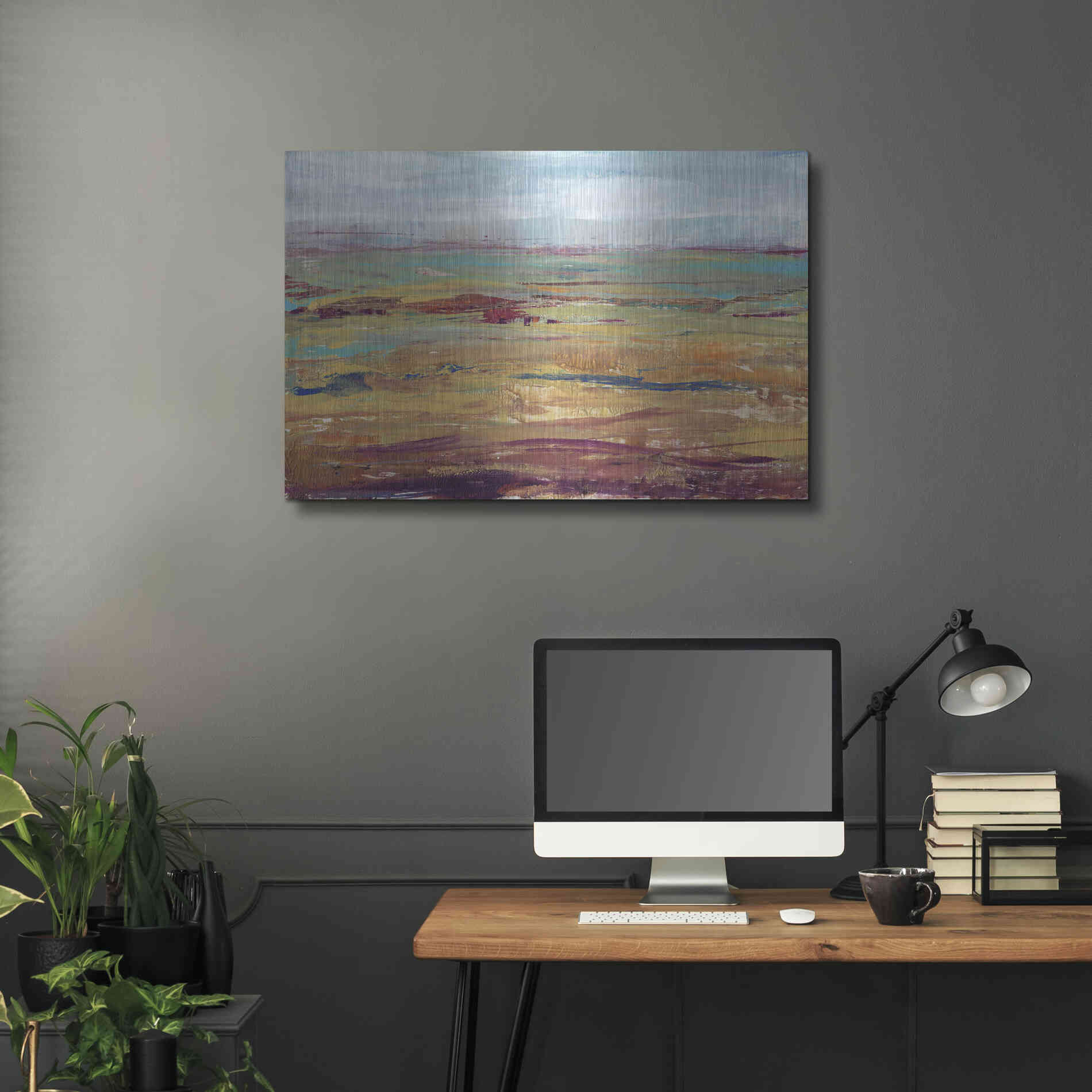 Luxe Metal Art 'Terra Vista II' by Tim O'Toole, Metal Wall Art,36x24