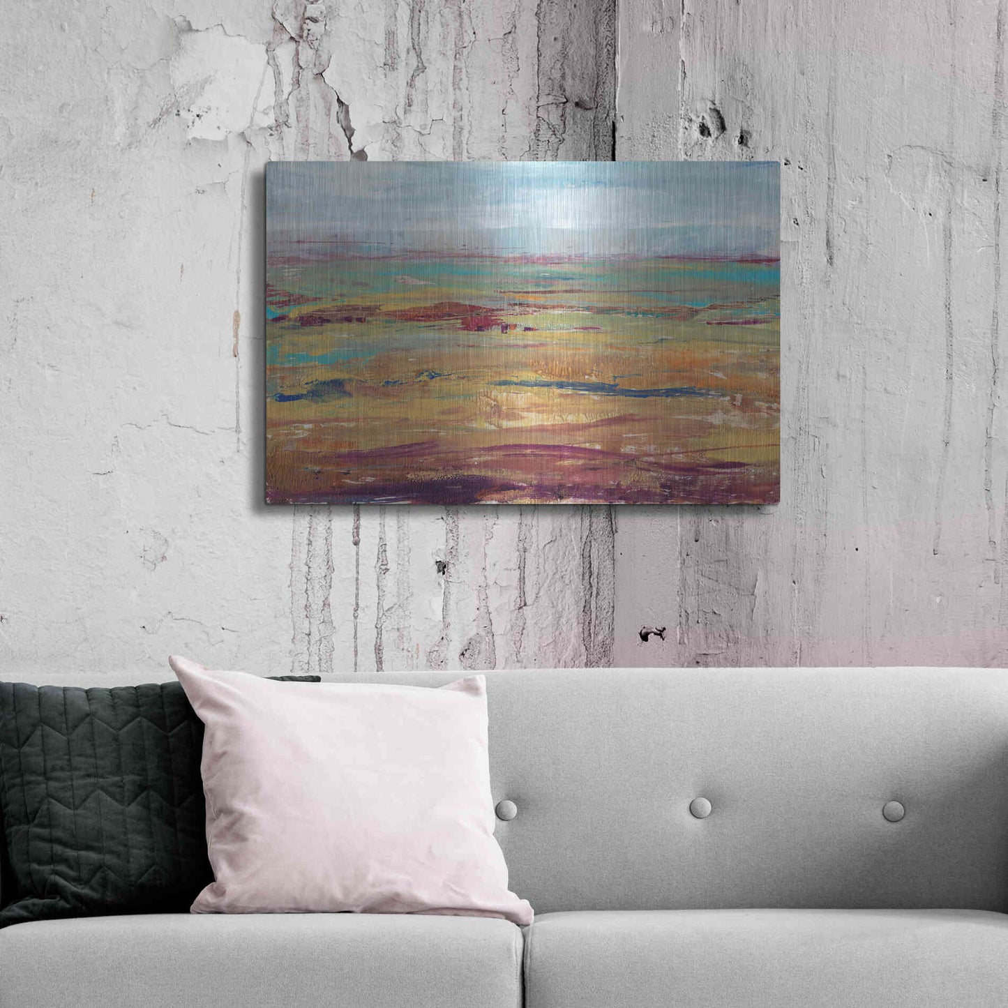 Luxe Metal Art 'Terra Vista II' by Tim O'Toole, Metal Wall Art,36x24